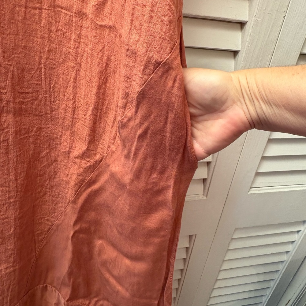 Bella Amore Made in Italy Silk blend dress. Sz XL-2X, light, breezy, pockets! - Picture 8 of 8